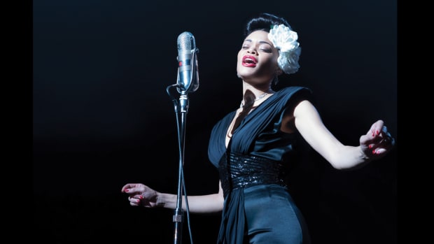 Andra Day as Billie Holiday in The United States vs. Billie Holiday