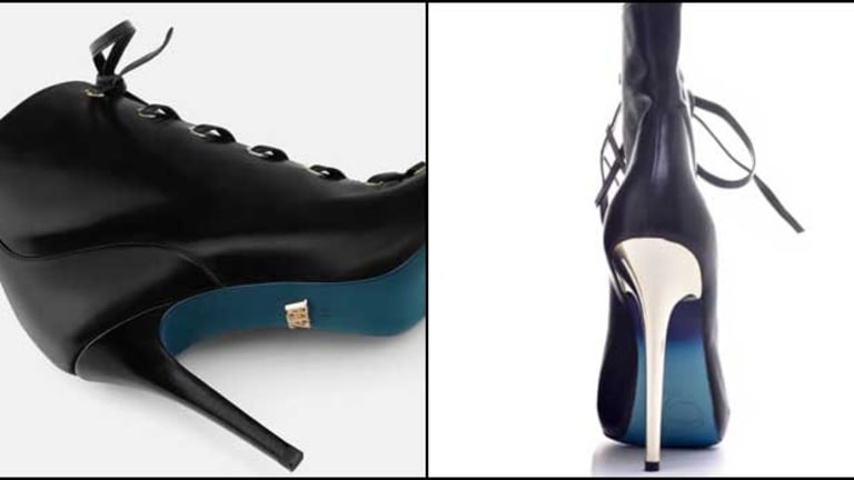 Zara blue collection leather store boots