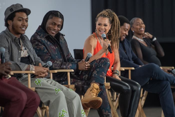 The cast of BMF participate in a Q&A following a screening of the STARZ series.