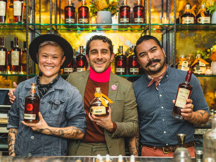 BACARDÍ Rum Aficionado Fanny Chu, PYRAT brand ambassador Gio Gutierrez, and SANTA TERESA ambassador Marlo Gamora