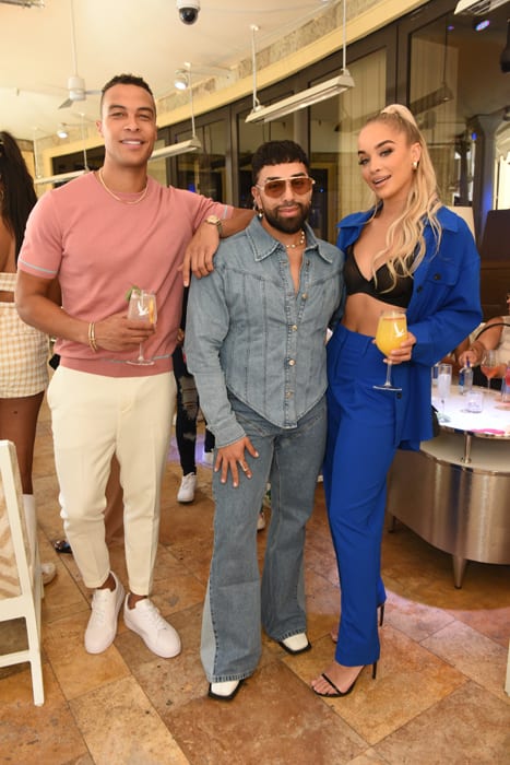 Dale Moss, Angel Merino, and Jasmine Sanders at the Grey Goose Essences x GRAMMYs: Sound Sessions featuring Tinashe at Intrigue, WYNN Las Vegas