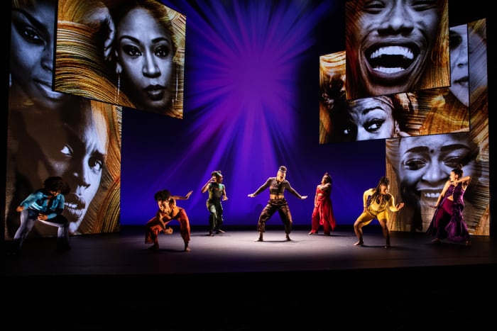 Stacey Sargeant (Lady in Blue), Amara Granderson (Lady in Orange), Okwui Okpokwasili (Lady in Green), Tendayi Kuumba (Lady in Brown), Kenita R. Miller (Lady in Red), D. Woods (Lady in Yellow), Alexandria Wailes (Lady in Purple) in for colored girls …
