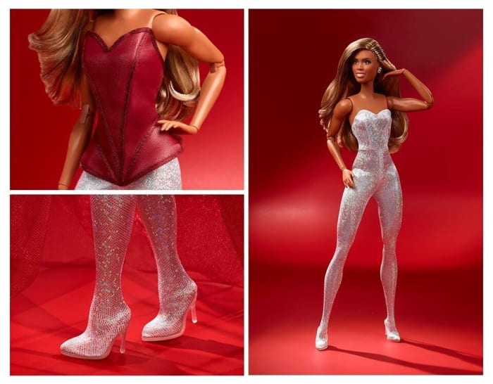 Barbie Signature used an articulated superhero body type for the Barbie Tribute Collection Laverne Cox Doll.
