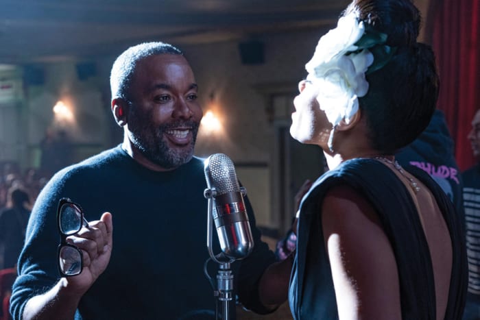 The United States vs. Billie Holiday director Lee Daniels and Andra Day (Billie Holiday) on set