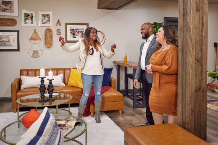 Tiffany Brooks reveals a home renovation and design to homeowners on HGTV'S $50K Three Ways.