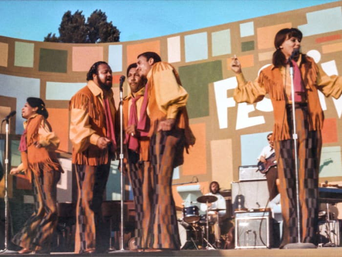 The 5th Dimension performs during the Harlem Cultural Festival.