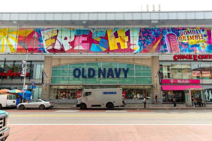 Cey Adams's Bombay Bramble billboard on W. 125th St. between Frederick Douglass Blvd. and St. Nicholas Ave