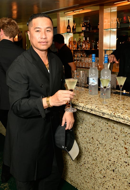 Philip Lim enjoys a martini at Prabal Gurung’s Spring 2022 collection private after-show dinner with Grey Goose vodka on September 8, 2021.