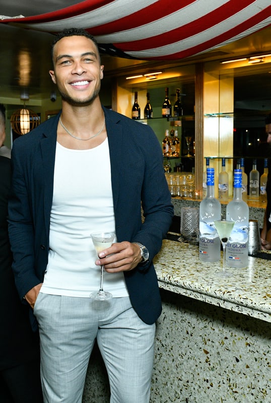 Dale Moss enjoys on a martini at Prabal Gurung’s Spring 2022 collection private after-show dinner with GREY GOOSE vodka on September 8, 2021.