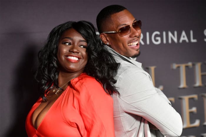 Julia Pace Mitchell and Keith Swift Jr. attend the premiere screening for the new BET+ and Tyler Perry Studios scripted series All The Queen's Men on September 9, 2021 in Atlanta.