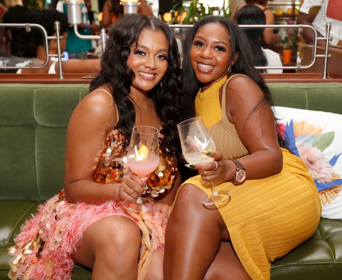 Blake Newby and a guest help Grey Goose Essences celebrate "The Main Character, a Tribute to Black Excellence."