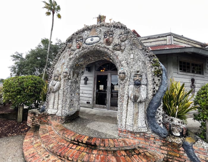 Artist Imagination's Unity Arch stands proudly outside one of the entrances to the House of Blues at Disney Springs.