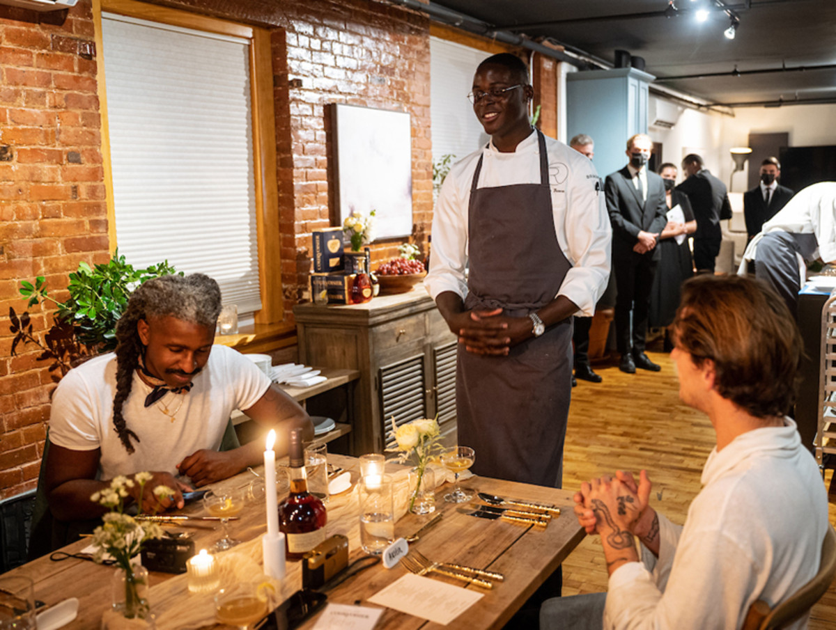 Chef Rōze Traore for Courvoisier's "Welcome to Our Kitchen" dinner