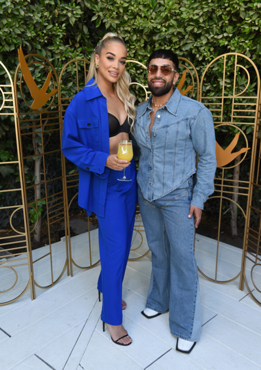 Jasmine Sanders and Angel Merino at the Grey Goose Essences x GRAMMYs: Sound Sessions featuring Tinashe at Intrigue, WYNN Las Vegas