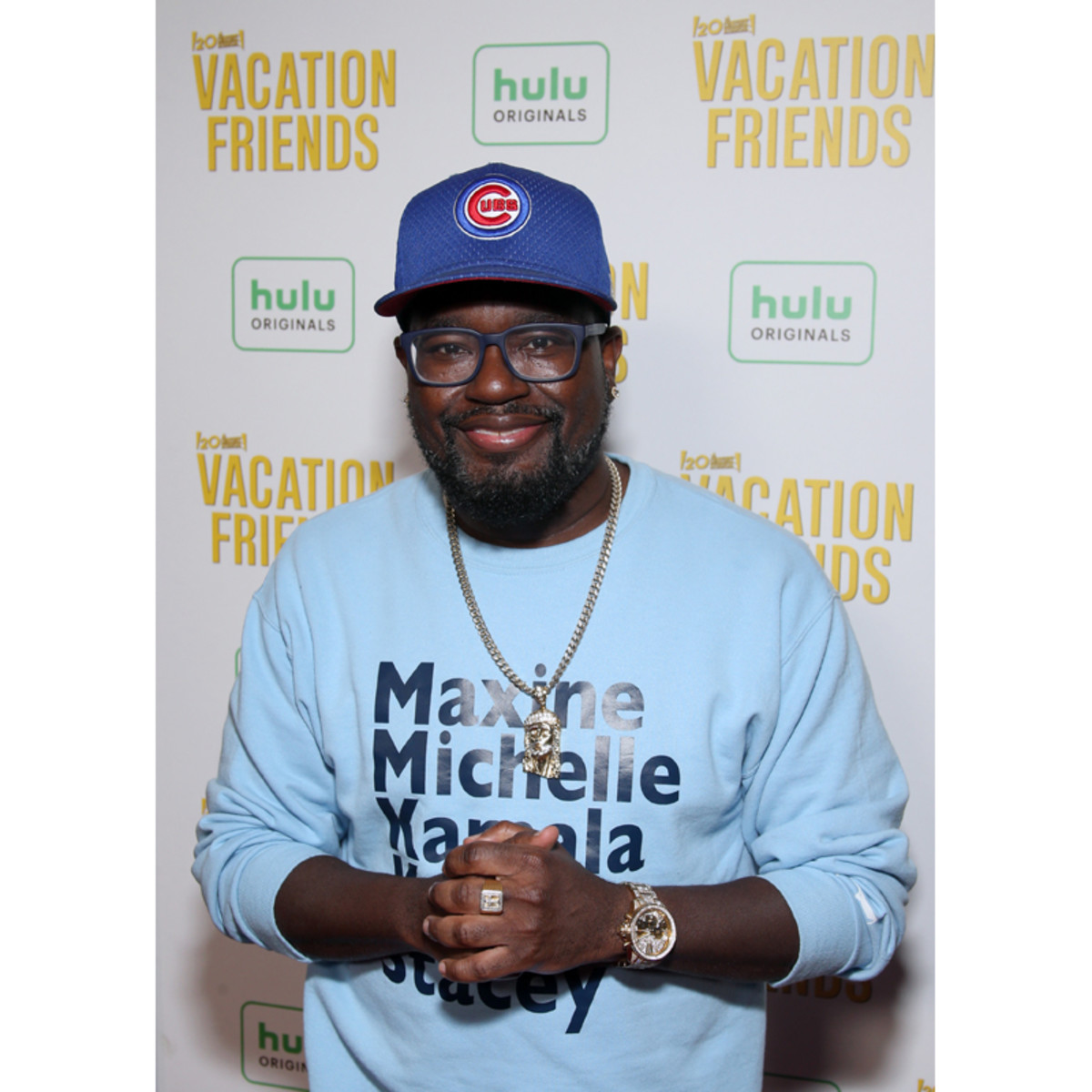 Lil Rel Howery attends the Vacation Friends Special VIP Pool Party Screening at The Hollywood Roosevelt on August 23, 2021 in Los Angeles.