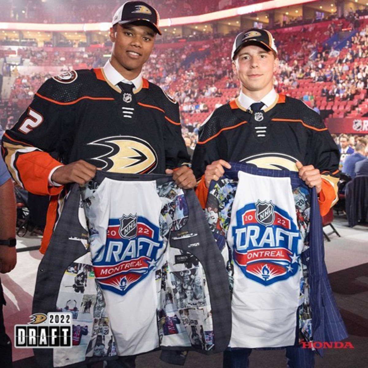Noah Warren and fellow defenseman Tristan Luneau were both second-round draft picks for the Anaheim Ducks.