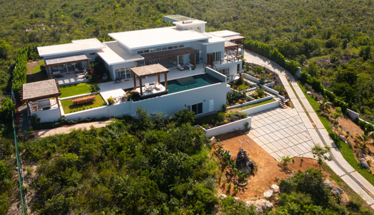 Aerial shot of the Alkera property